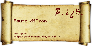 Pautz Áron névjegykártya